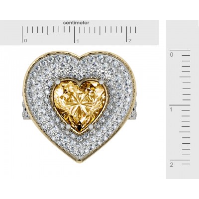 Juliet Golden Topaz Heart Ring